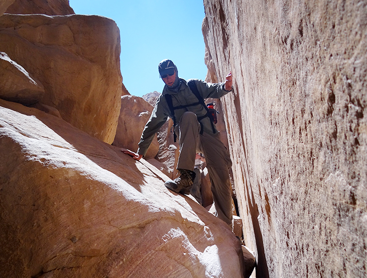 Trekking in Wadi Rum, Jordan